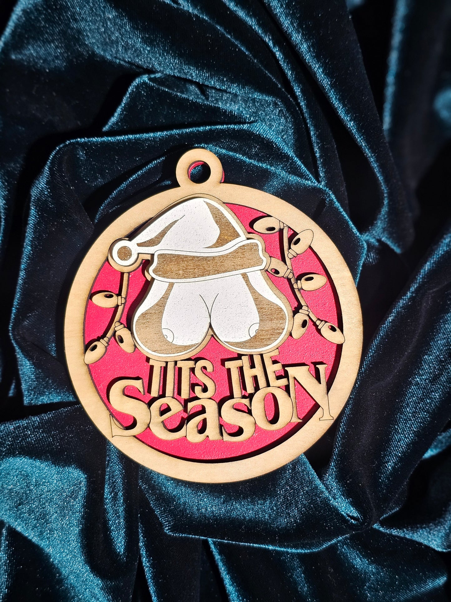 Naughty Christmas Ornaments - t*ts the season