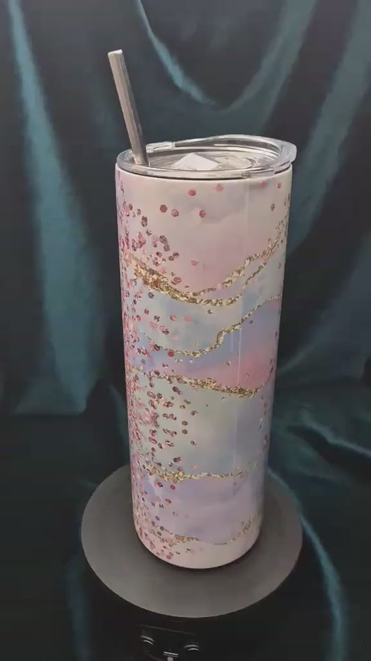 MARBLED dual drink bottle tumbler #22